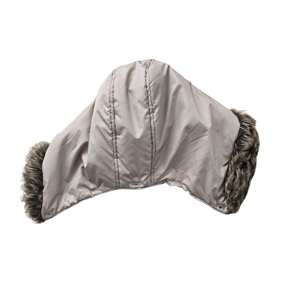 White Stag Quilted Puffer Coat with Faux Fur Hood 2X - Picture 6 of 8
